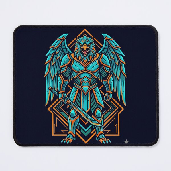 Item preview, Cybernetic Eagle Samurai: Neon Sky Guardian designed and sold by Artful Expression .