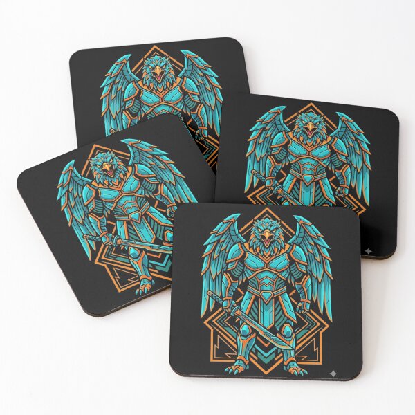 Item preview, Cybernetic Eagle Samurai: Neon Sky Guardian designed and sold by Artful Expression .