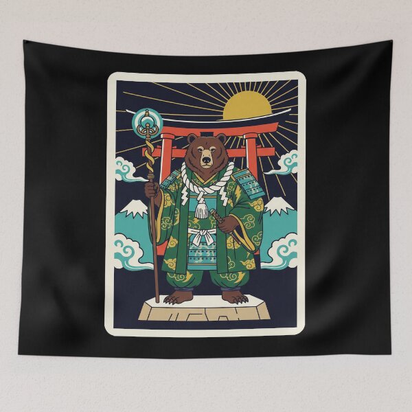 Item preview, Samurai Bear Japanese Style Warrior Illustration designed and sold by JordynLadukeg65.