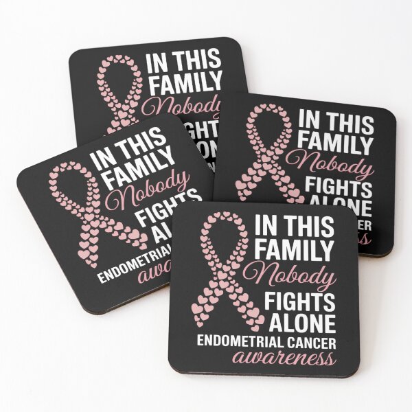 Item preview, Family Nobody Fights Alone Endometrial Cancer Awareness designed and sold by HellD3vil-Art.