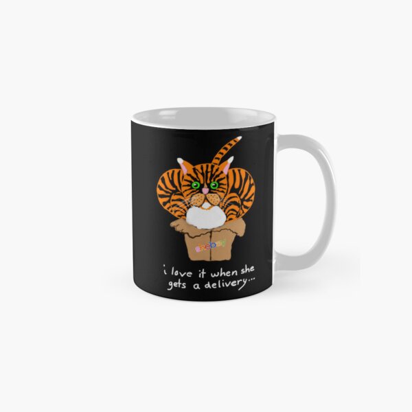 POLITOCAT gets a package - art by Sarnia  Classic Mug