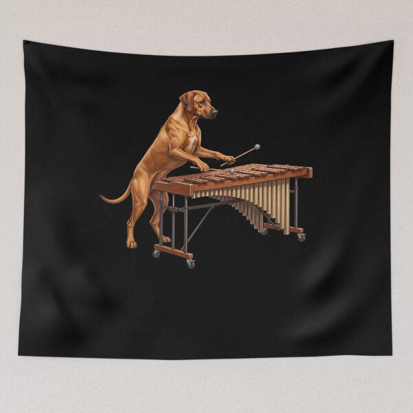 Item preview, Rhodesian Ridgeback Playing Marimba Player Marimbist Dog Lover designed and sold by TerryConnells.