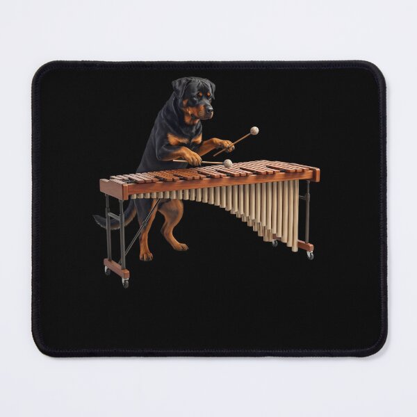 Item preview, Rottweiler Playing Marimba Player Marimbist Dog Lover designed and sold by TerryConnells.