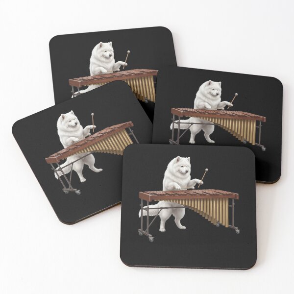 Item preview, Samoyed Playing Marimba Player Marimbist Dog Lover designed and sold by TerryConnells.