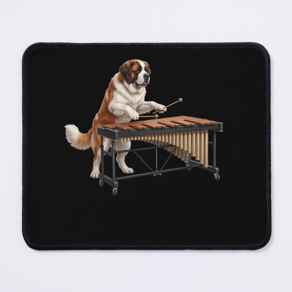 Item preview, Saint Bernard Playing Marimba Player Marimbist Dog Lover designed and sold by TerryConnells.