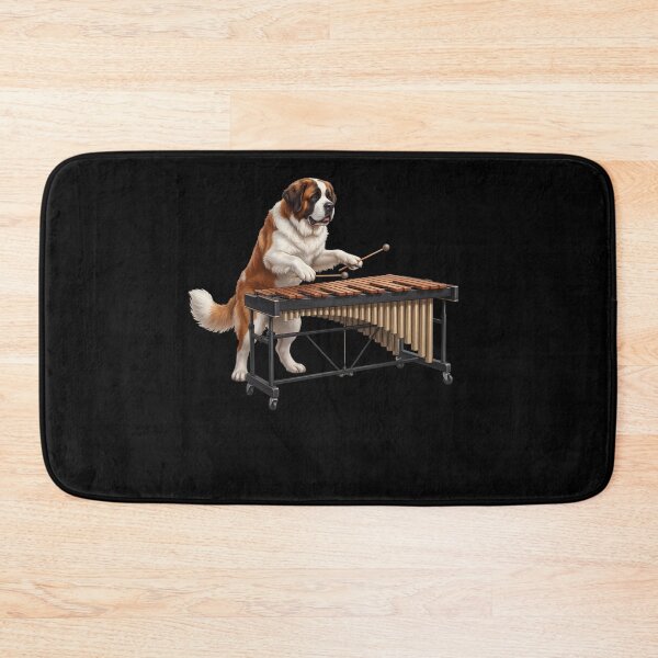 Item preview, Saint Bernard Playing Marimba Player Marimbist Dog Lover designed and sold by TerryConnells.