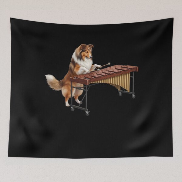 Item preview, Shetland Sheepdog Playing Marimba Player Marimbist Dog Lover designed and sold by TerryConnells.