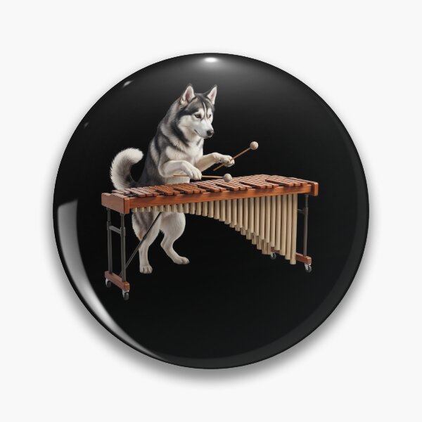 Item preview, Siberian Husky Playing Marimba Player Marimbist Dog Lover designed and sold by TerryConnells.