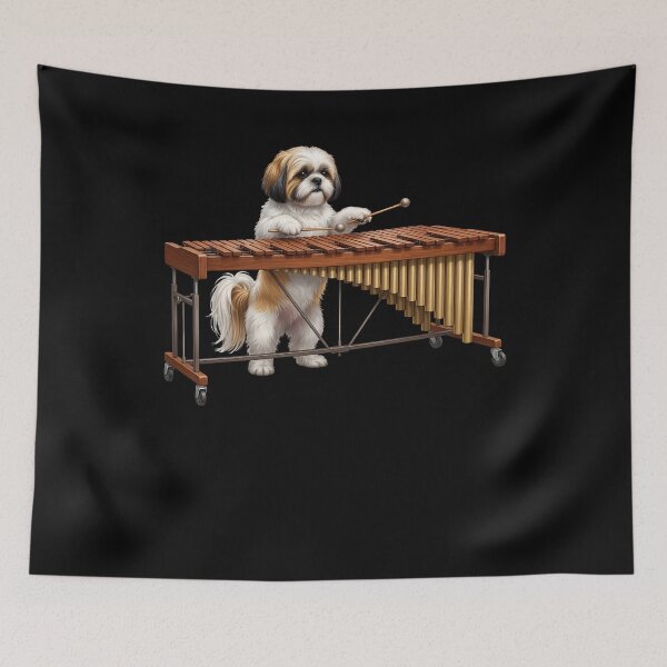 Item preview, Shih Tzu Playing Marimba Player Marimbist Dog Lover designed and sold by TerryConnells.