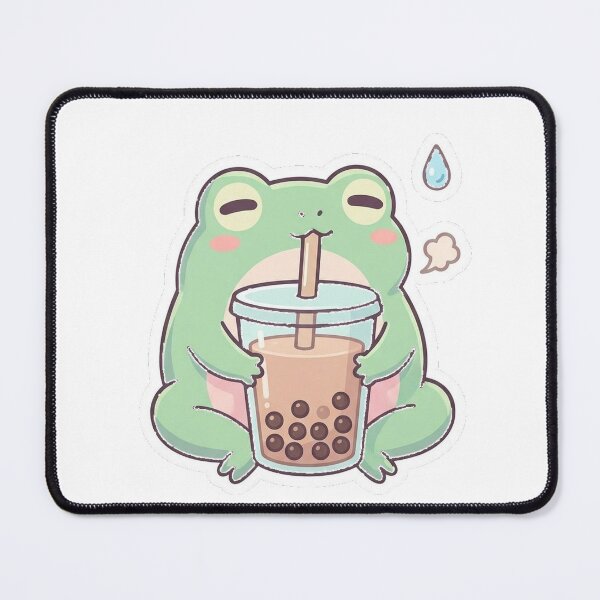 Item preview, Kawaii Frog Boba Tea Its Fine Funny Sticker T-Shirt designed and sold by TheFlamedArts.