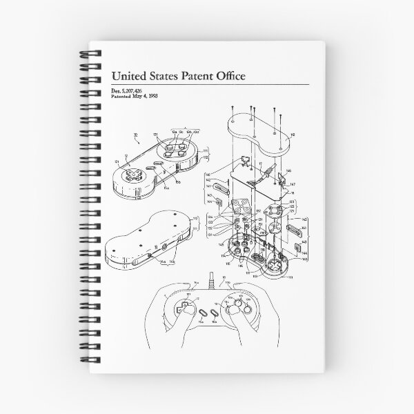 Item preview, Copy of SNES Controller Patent design - black designed and sold by VARIOUShorses.