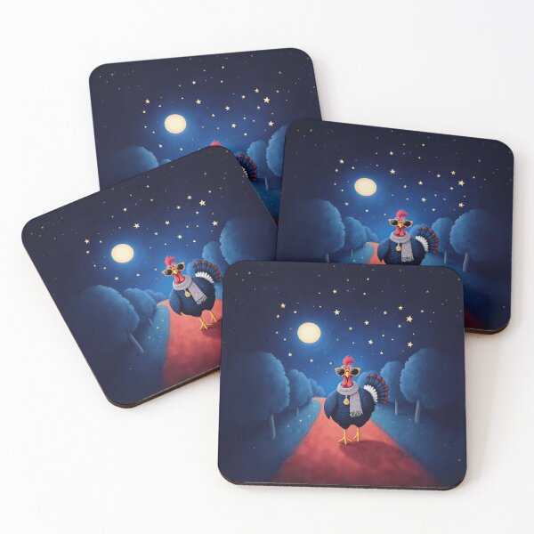 Item preview, Moonlight Walk – Whimsical Turkey with Style Under the Stars designed and sold by Whimsical Hug.
