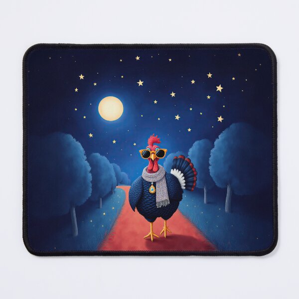 Item preview, Moonlight Walk – Whimsical Turkey with Style Under the Stars designed and sold by Whimsical Hug.
