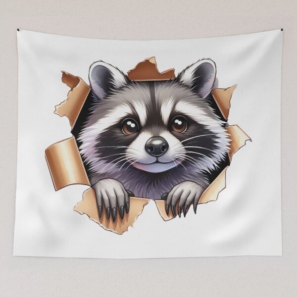 Item preview, Cute Raccoon Peeking designed and sold by KrisGraphic45.