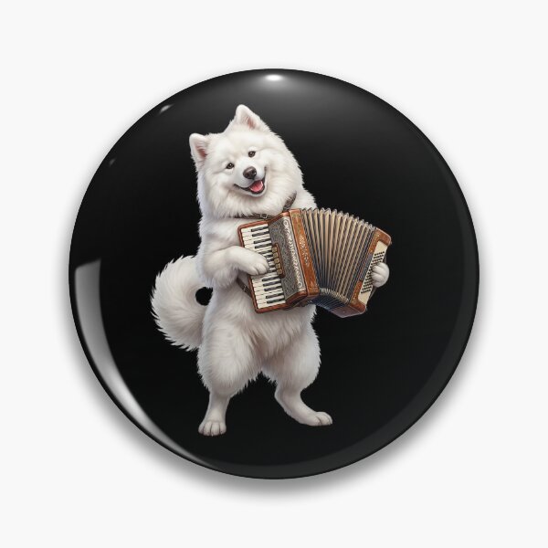 Item preview, Samoyed Playing Accordion Player Accordionist Dog Lover designed and sold by DoodleTortle.