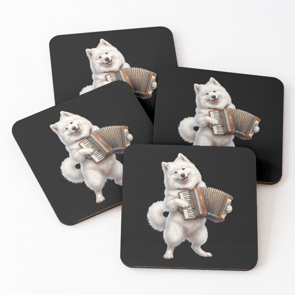 Item preview, Samoyed Playing Accordion Player Accordionist Dog Lover designed and sold by DoodleTortle.