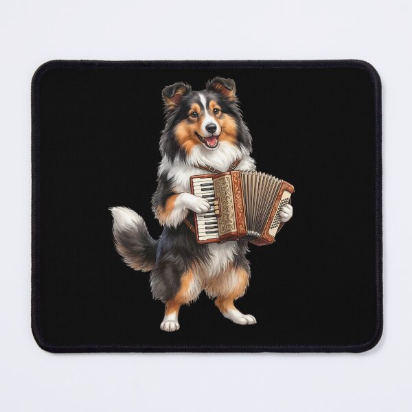 Item preview, Shetland Sheepdog Playing Accordion Player Accordionist Dog Lover designed and sold by DoodleTortle.