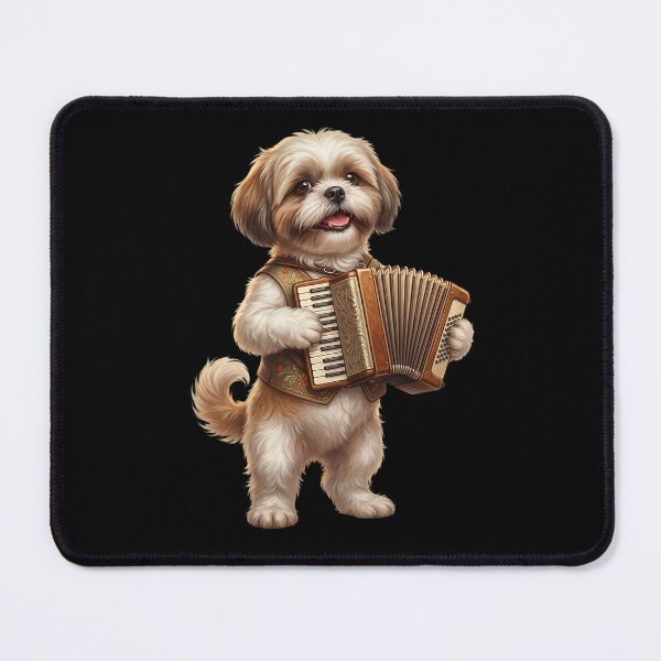 Item preview, Shih Tzu Playing Accordion Player Accordionist Dog Lover designed and sold by DoodleTortle.