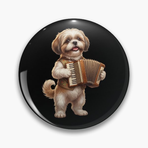 Item preview, Shih Tzu Playing Accordion Player Accordionist Dog Lover designed and sold by DoodleTortle.