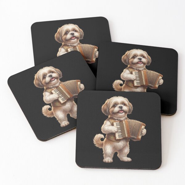 Item preview, Shih Tzu Playing Accordion Player Accordionist Dog Lover designed and sold by DoodleTortle.