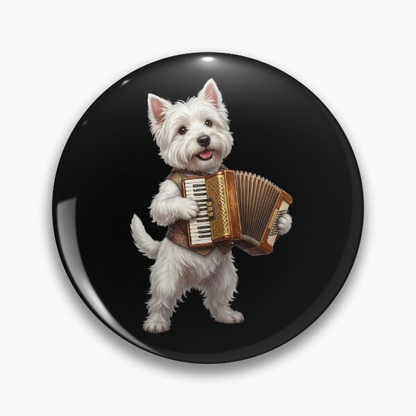 Item preview, West Highland White Terrier Playing Accordion Player Accordionist Dog Lover designed and sold by DoodleTortle.