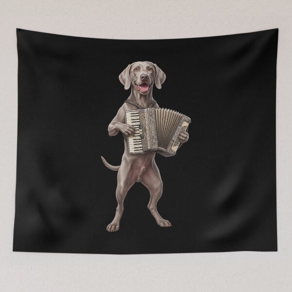 Item preview, Weimaraner Playing Accordion Player Accordionist Dog Lover designed and sold by DoodleTortle.