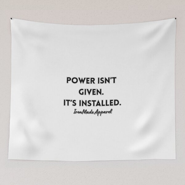 Item preview, Power Isn’t Given It’s Earned Electrician T-Shirt | Electrical Worker Motivation Tee | Lineman & Tradesman Pride Shirt designed and sold by IronMade Apparel.