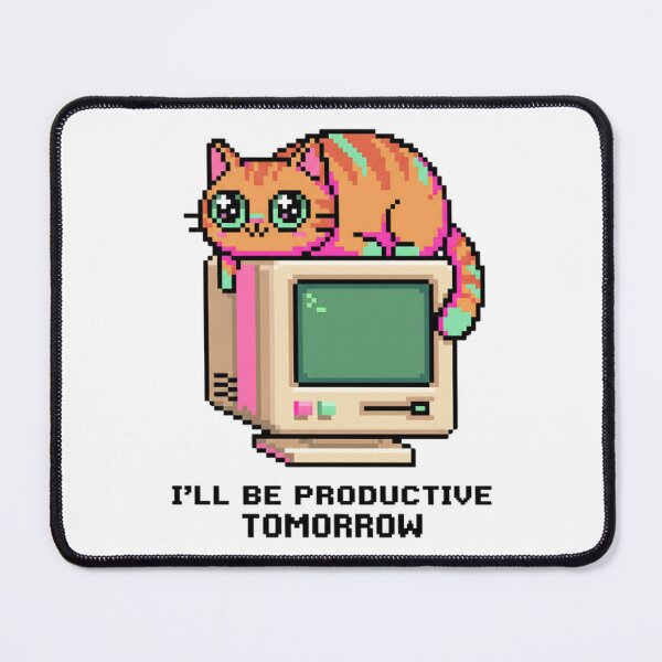 Item preview, The Procrastinating Pixel Cat designed and sold by Galagado.
