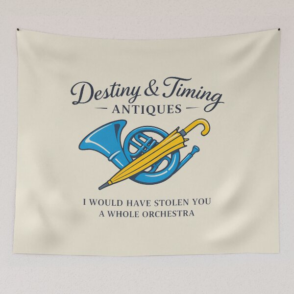 Item preview, Blue French Horn Vintage Antique Logo designed and sold by agearb.