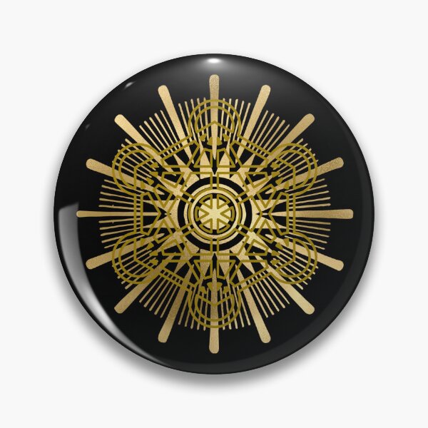 Item preview, Metatron’s Cube Sacred Geometry Mandala - Detailed Metallic Gold on Black designed and sold by GiftzCircle.