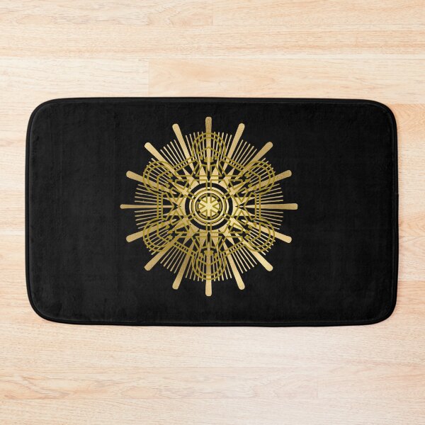 Item preview, Metatron’s Cube Sacred Geometry Mandala - Detailed Metallic Gold on Black designed and sold by GiftzCircle.