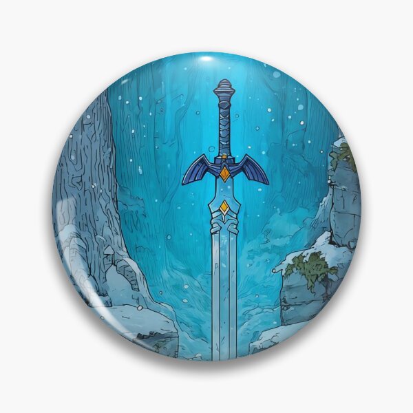 Item preview, Legendary Sword in the Snow – Fantasy Adventure Wall Art designed and sold by PosterFuel.