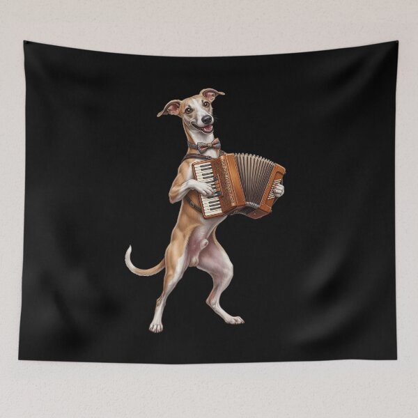 Item preview, Whippet Playing Accordion Player Accordionist Dog Lover designed and sold by DoodleTortle.