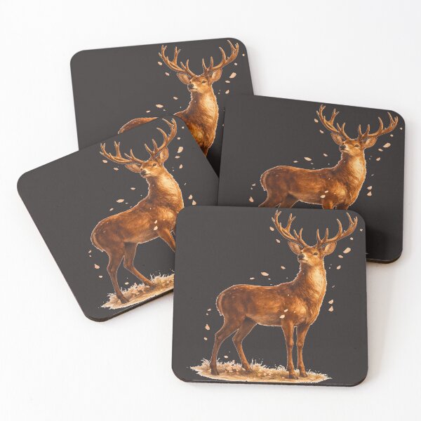 Item preview, Graceful Stag with Cherry Blossom Petals | Elegant Deer Nature Aesthetic designed and sold by simpleyetcanva.