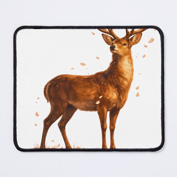 Item preview, Graceful Stag with Cherry Blossom Petals | Elegant Deer Nature Aesthetic designed and sold by simpleyetcanva.