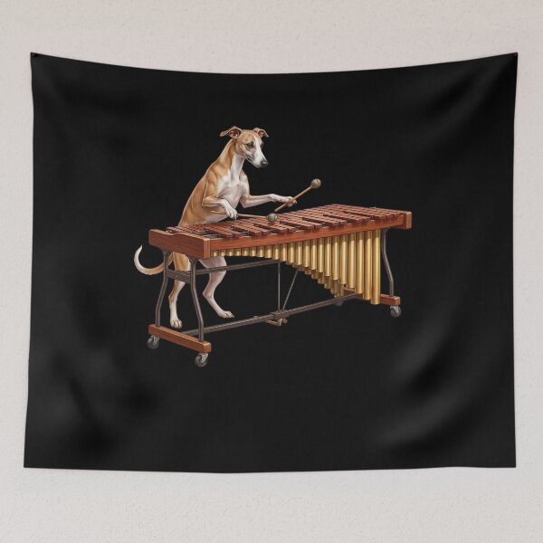 Item preview, Whippet Playing Marimba Player Marimbist Dog Lover designed and sold by TerryConnells.