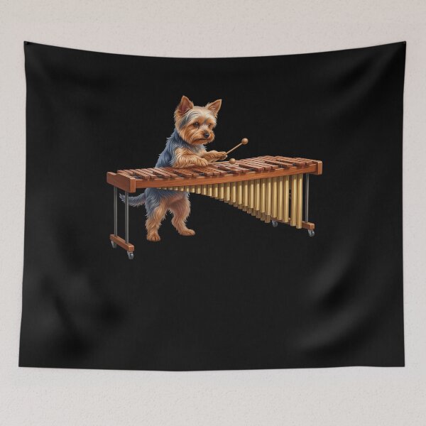 Item preview, Yorkshire Terrier Playing Marimba Player Marimbist Dog Lover designed and sold by TerryConnells.