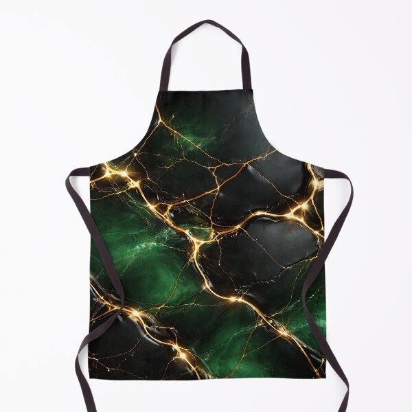 Item preview, Emerald Green and Gold Marble Abstract Pattern designed and sold by Kaleidoscope Print.