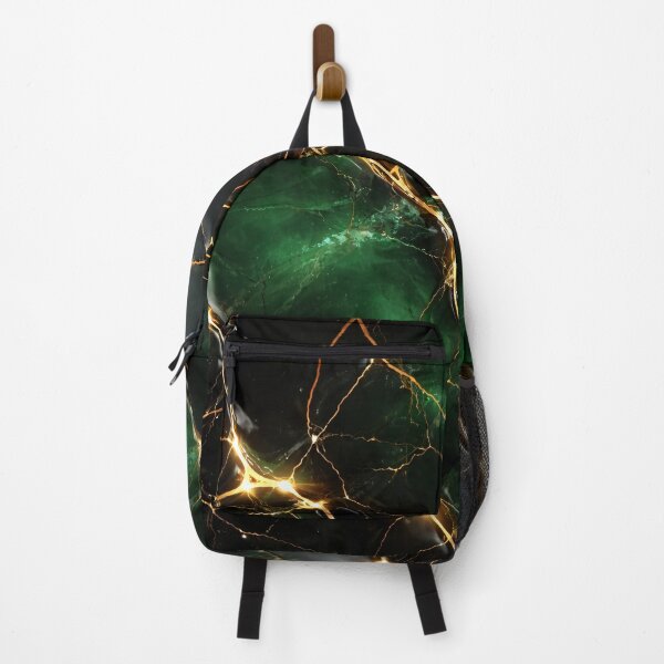 Item preview, Emerald Green and Gold Marble Abstract Pattern designed and sold by Kaleidoscope Print.