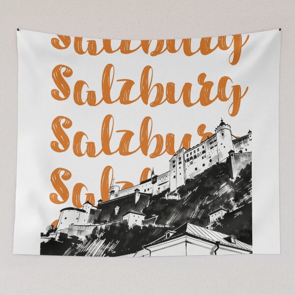 Item preview, Salzburg, Austria, Landmark Architecture Travel Art designed and sold by Wanderful-roads.