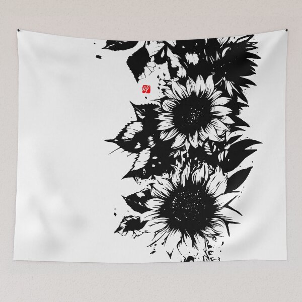 Item preview, Ink-black sunflower designed and sold by Lotus-Field.