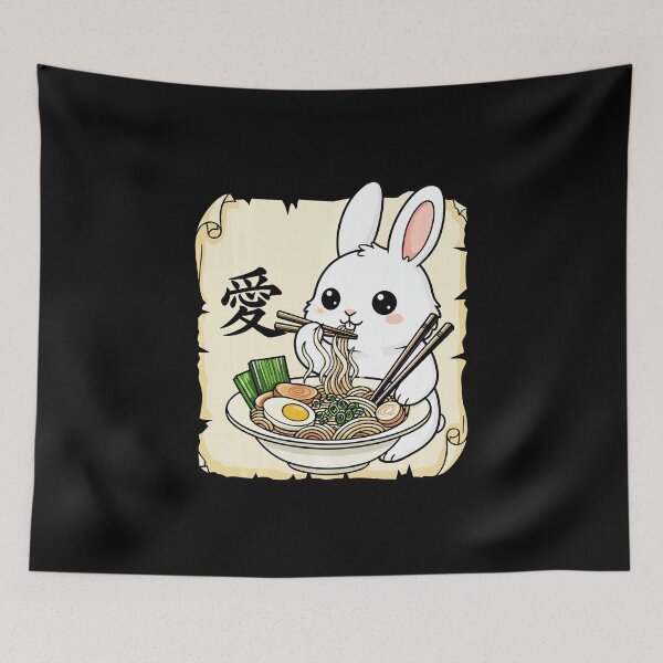 Item preview, Cute Bunny Ramen Kawaii Japanese Style Illustration designed and sold by titanlevi.