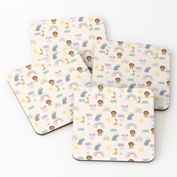 Item preview, Jungle Animals Pattern Lion Giraffe Elephant Kids Design designed and sold by DesignsVault.