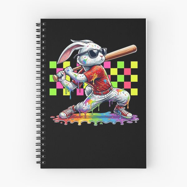 Item preview, Vibrant Paint Drip Bunny Baseball designed and sold by KIROSALS.