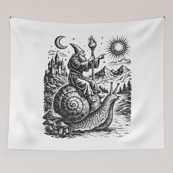 Item preview, Medieval Snail Rider Renaissance Fantasy designed and sold by Blok45.