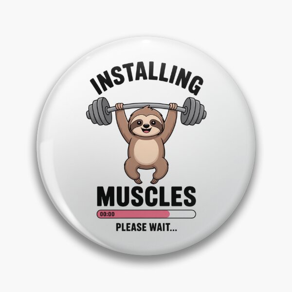 Item preview, Installing Muscles Sloth Weight Lifting Fitness Motivation designed and sold by EllenJast.