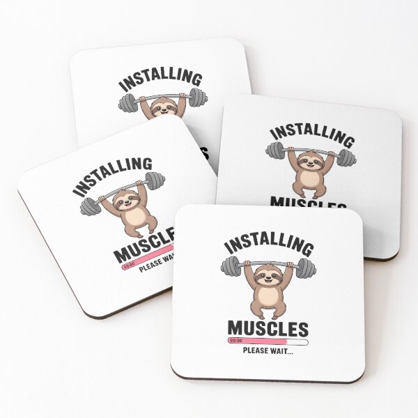 Item preview, Installing Muscles Sloth Weight Lifting Fitness Motivation designed and sold by EllenJast.