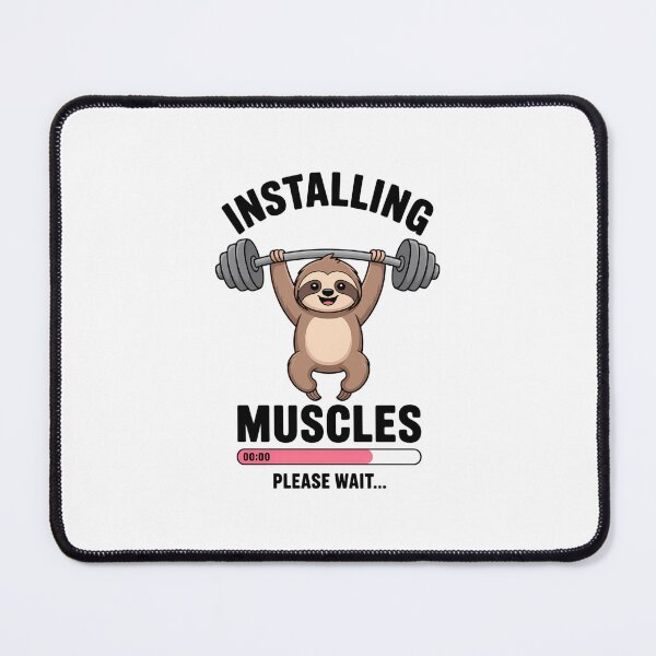 Item preview, Installing Muscles Sloth Weight Lifting Fitness Motivation designed and sold by EllenJast.