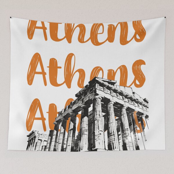 Item preview, Athens, Greece, Landmark Architecture Travel Art designed and sold by Wanderful-roads.