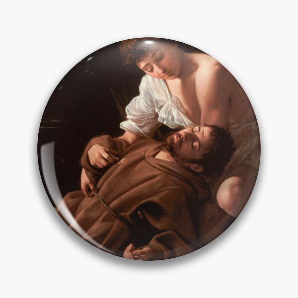 Item preview, Saint Francis Ecstasy Caravaggio Baroque Religious Art Print designed and sold by TheSoulOfArt.
